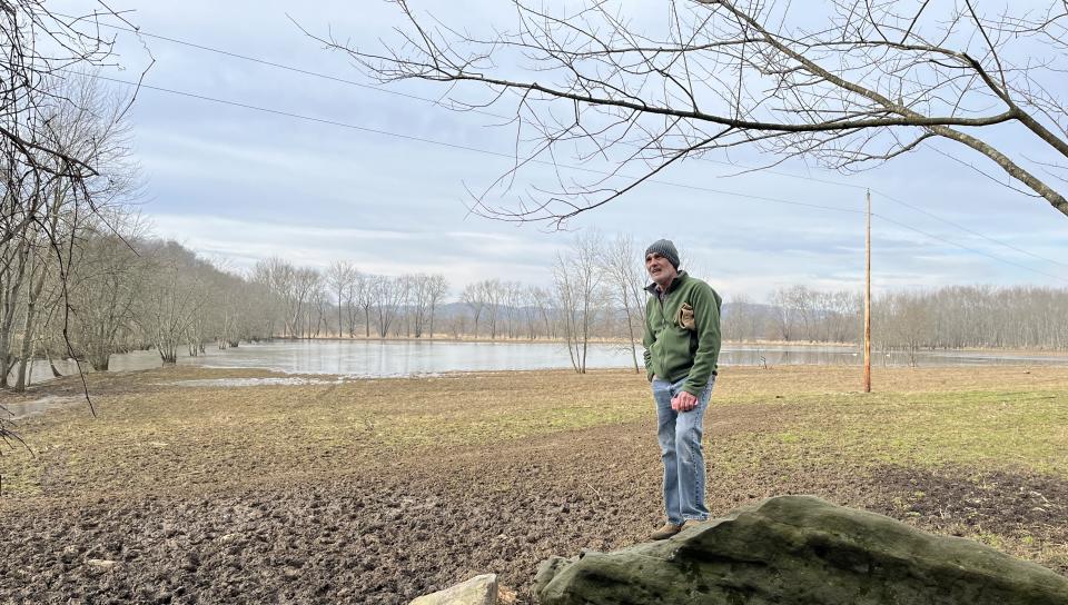 Killbuck Watershed Land Trust Board President Randy Carmel overlooks some of the property to be restored through a $1.17 million H2Ohio grant.