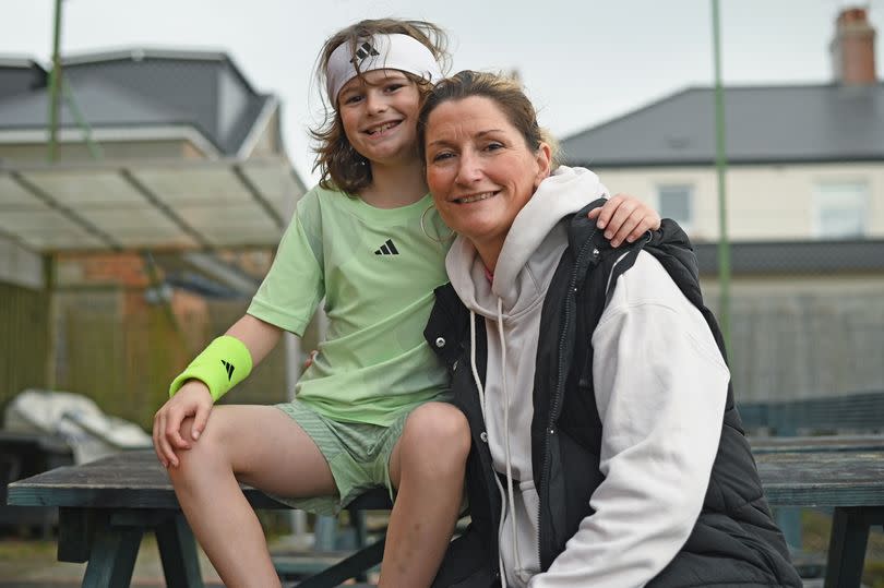 Fletcher, left, pictured with his mum, Melissa, right.