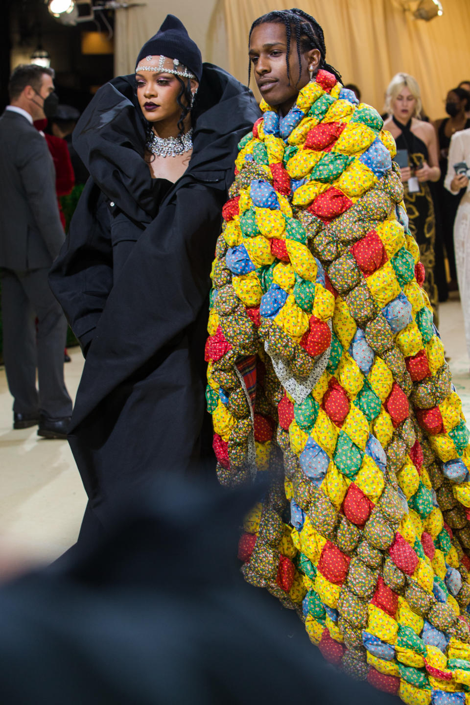 Rihanna in Balenciaga and A$AP Rocky in ERL. - Credit: Lexie Moreland for WWD