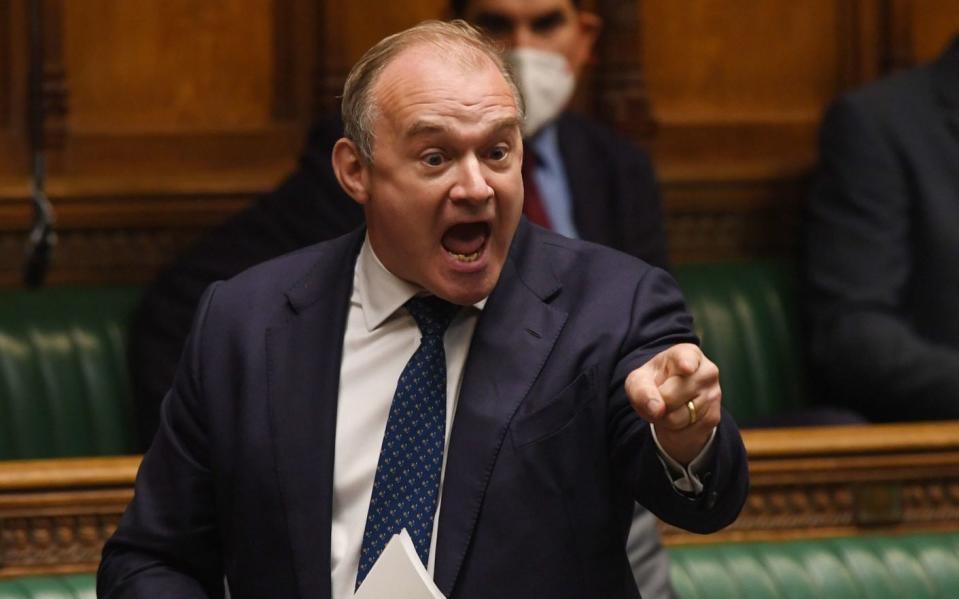 Ed Davey, the leader of the Liberal Democrats, said the plans to not let MPs vote on Article 16 ‘rides roughshod over conventions’ - UK Parliament/Jessica Taylor/PA Wire