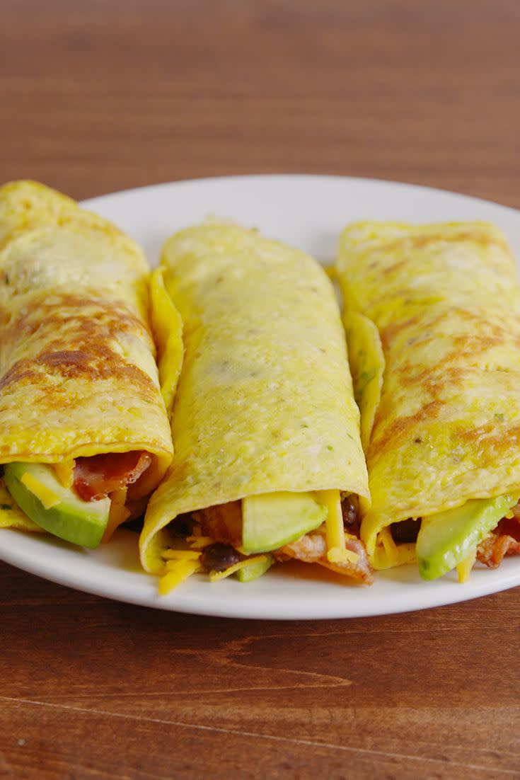 <p>Who needs that pesky tortilla anyway?!</p><p>Get the recipe from <a href="/cooking/recipe-ideas/recipes/a51807/low-carb-breakfast-burritos-recipe/" data-ylk="slk:Delish;elm:context_link;itc:0;sec:content-canvas" class="link ">Delish</a>. </p>