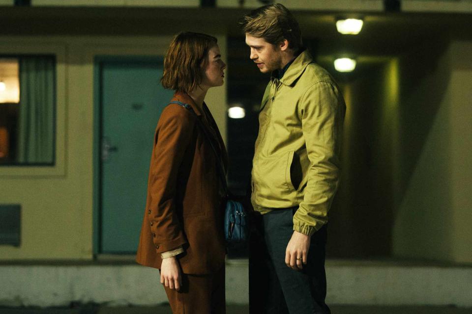 <p>Atsushi Nishijima/Courtesy of Searchlight Pictures</p> Emma Stone and Joe Alwyn in 2024