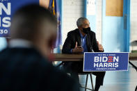 Former President Barack Obama speaks during a campaign event for Democratic presidential candidate former Vice President Joe Biden, Wednesday, Oct. 21, 2020, in Philadelphia. (AP Photo/ Matt Slocum)