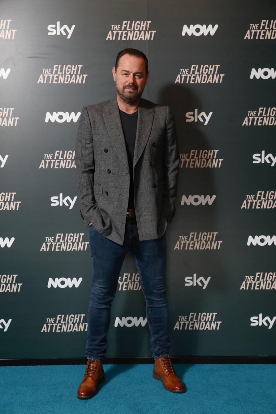 Danny Dyer spoke to the Standard at the launch of the second season of The Flight Attendant which will be available to stream on NOW and Sky Max from May 26 (Tristan Fewings/Getty Images for)