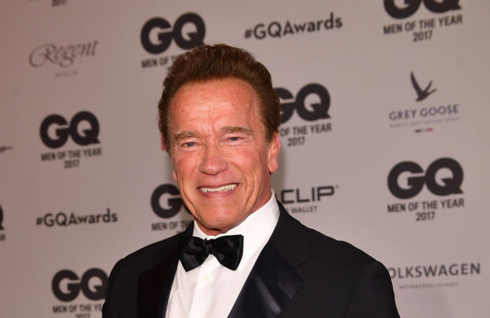 Arnold Schwarzenegger says a 'Twins' sequel is still moving forward credit:Bang Showbiz