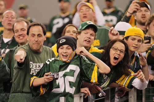 Doug Pensinger/Getty Images Green Bay Packers fans celebrate after they defeated the Pittsburgh Steelers 31 to 25 in Super Bowl XLV at Cowboys Stadium on February 6, 2011 in Arlington, Texas.