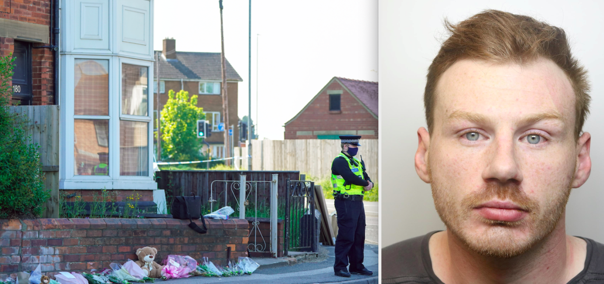 Daniel Boulton (right) has been arrested on suspicion of murder after Bethany Vincent and her son Darren Henson were found dead at a home in Louth (left). (PA/SWNS)