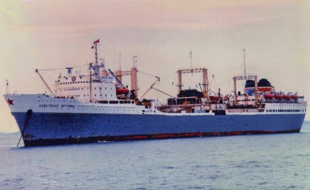 PHOTO: The Sovetskaya Ukraina, one of the largest whaling factory ships. (Government archives obtained by Yulia Ivashchenko)