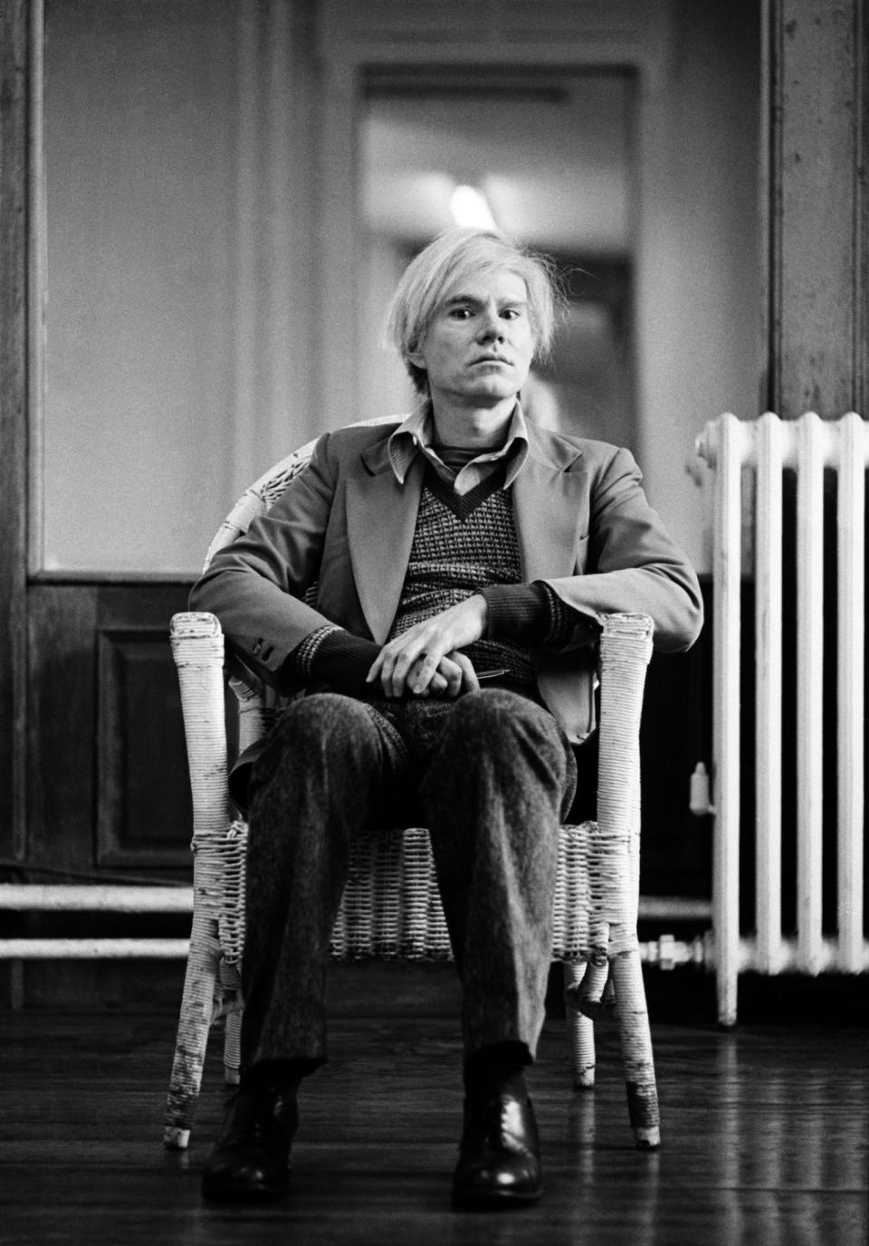 Andy Warhol in his studio, Union Square, New York, 1976.