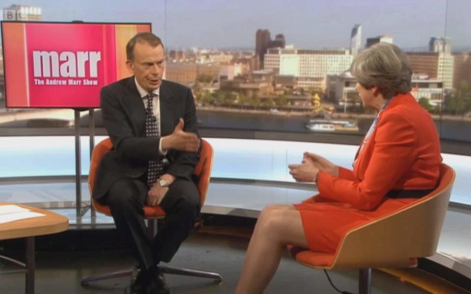 Theresa May on the Andrew Marr Show - Credit: BBC/Andrew Marr Show