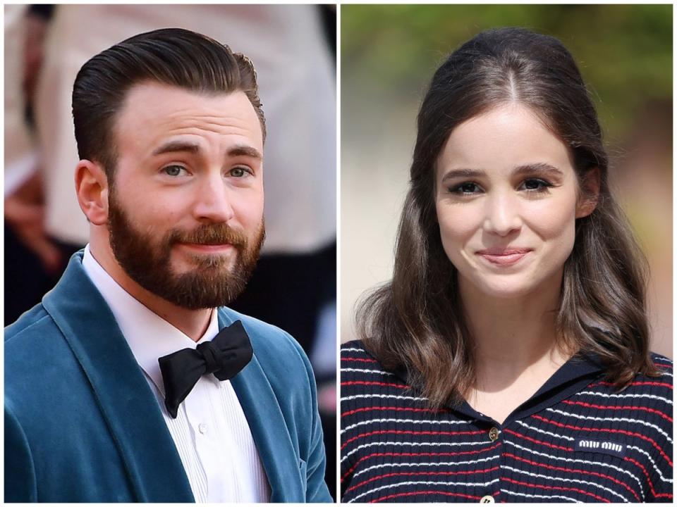 Chris Evans (left) and Alba Baptista (right) are reportedly dating (Getty)
