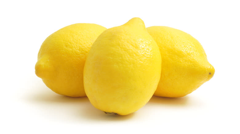 Lemons against white