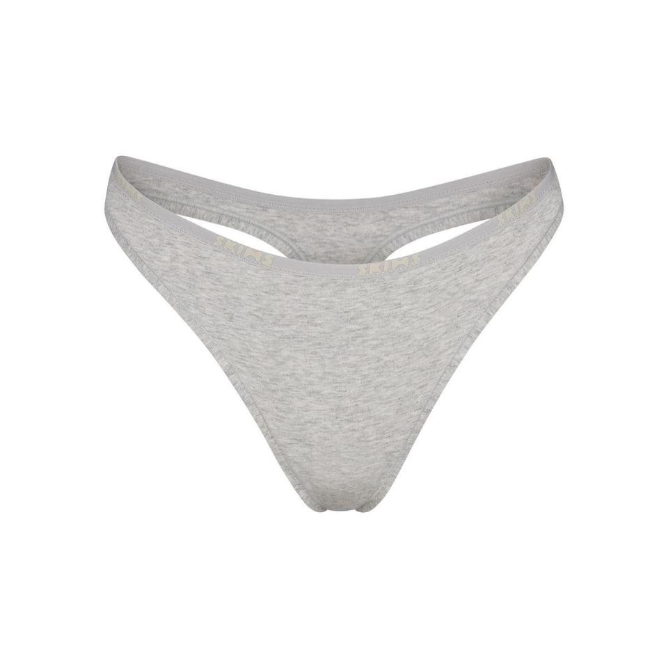 Cotton Logo Dipped Thong