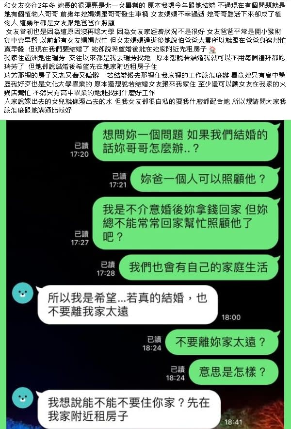 北一女友棄學幫爸賣早餐…顧植物人哥哥「結婚1要求」他嘆自私被嗆爆