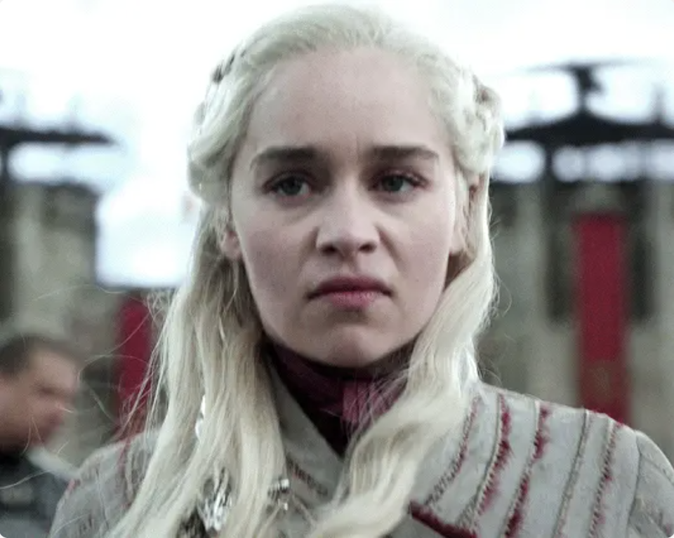 <div><p>"They rushed the entire arc into a few episodes. The occasional foreshadowing didn't counteract the numerous scenes that showed the exact opposite — the same woman who locked up her dragons for killing one child later killed half a city?! I'll never forgive the showrunners for such a shitshow."</p><p>—<a href="https://www.buzzfeed.com/peggee" rel="nofollow noopener" target="_blank" data-ylk="slk:peggee;elm:context_link;itc:0;sec:content-canvas" class="link ">peggee</a></p></div><span> HBO</span>