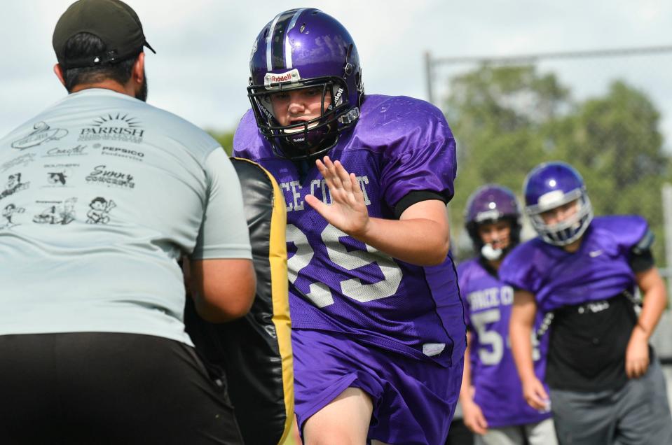 The Space Coast Vipers football team practices Friday, August 5, 2022 at the school in Port St. John. Craig Bailey/FLORIDA TODAY via USA TODAY NETWORK