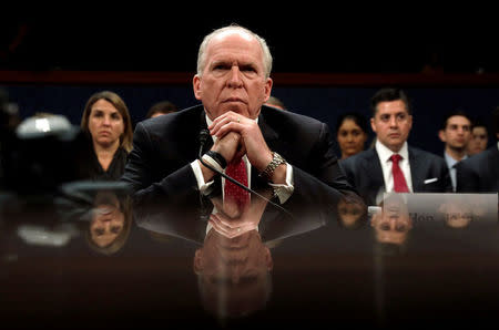 Former CIA director John Brennan testifies before the House Intelligence Committee to take questions on “Russian active measures during the 2016 election campaign” in the U.S. Capitol in Washington, U.S., May 23, 2017. REUTERS/Kevin Lamarque TPX IMAGES OF THE DAY