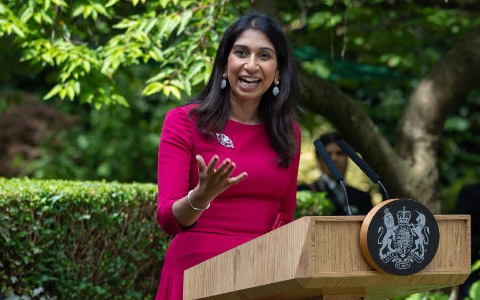 Suella Braverman pictured at the Police Bravery Awards Reception in July