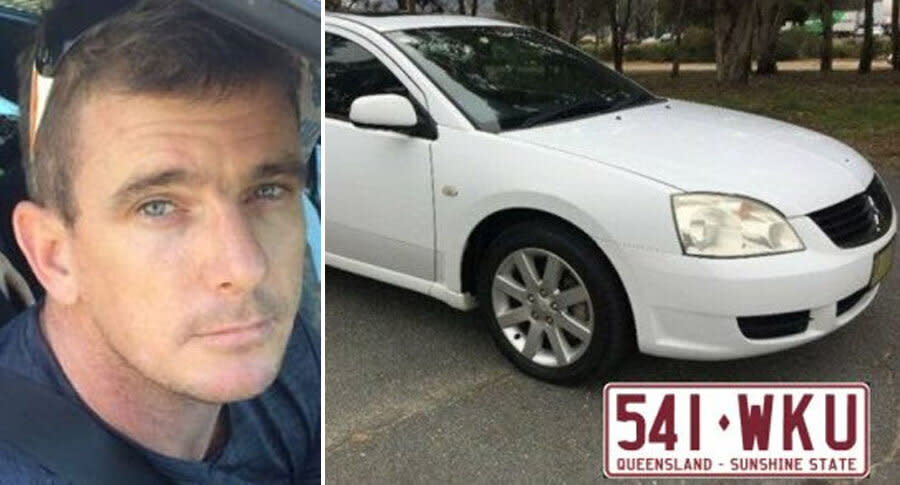 Police believe the pair may have been headed to Townsville in a white 2006 Mitsubishi 380 sedan with Queensland registration 541-WKU. Source: Queensland Police Service