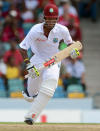 West Indies cricketer Kraigg Brathwaite takes a run during the first day of the first-of-three Test matches between Australia and West Indies at the Kensington Oval stadium in Bridgetown on April 7, 2012. West Indies won the toss and elected to bat first. AFP PHOTO/Jewel Samad (Photo credit should read JEWEL SAMAD/AFP/Getty Images)