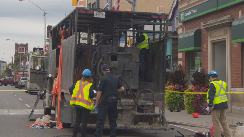 Fire crews used box-cutters to free man severely burned in tar spill