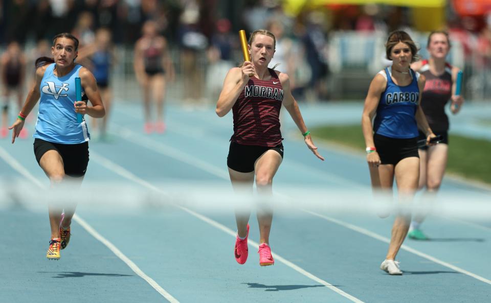 High School athletes gather at BYU in Provo to compete for the state track and field championships on Saturday, May 20, 2023. | Scott G Winterton, Deseret News