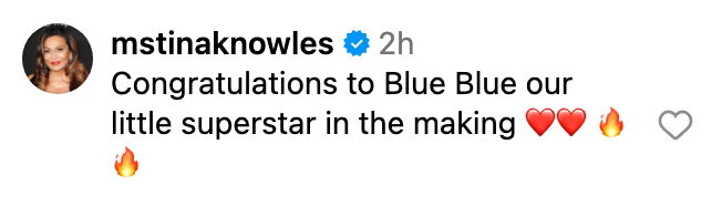 <h1 class="title">Blue Ivy Carter Scored Her Second BET Award, and Tina Knowles Couldn’t Be Prouder</h1><cite class="credit">Courtesy of Instagram</cite>