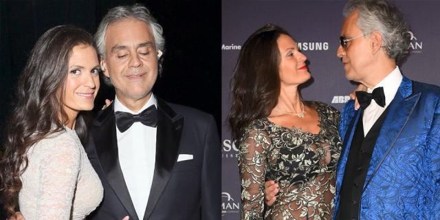 Image of Andrea Bocelli, his wife Enrica Cenzatti and their son Amos