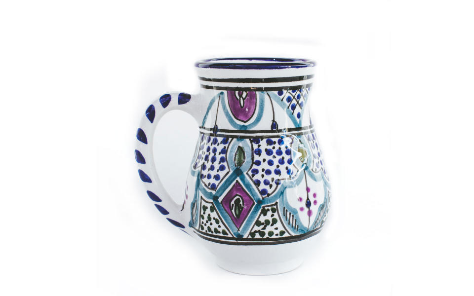 Hand Painted Mug from Tunisia