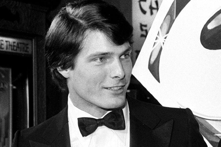 Christopher Reeve en el estreno de Superman en 1978