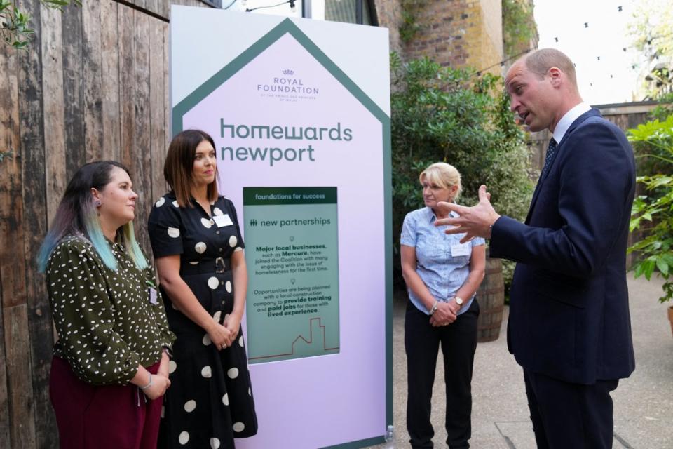 William believes Homewards ‘will have the power to inspire change across the UK and beyond’ (Maja Smiejkowska/PA Wire)