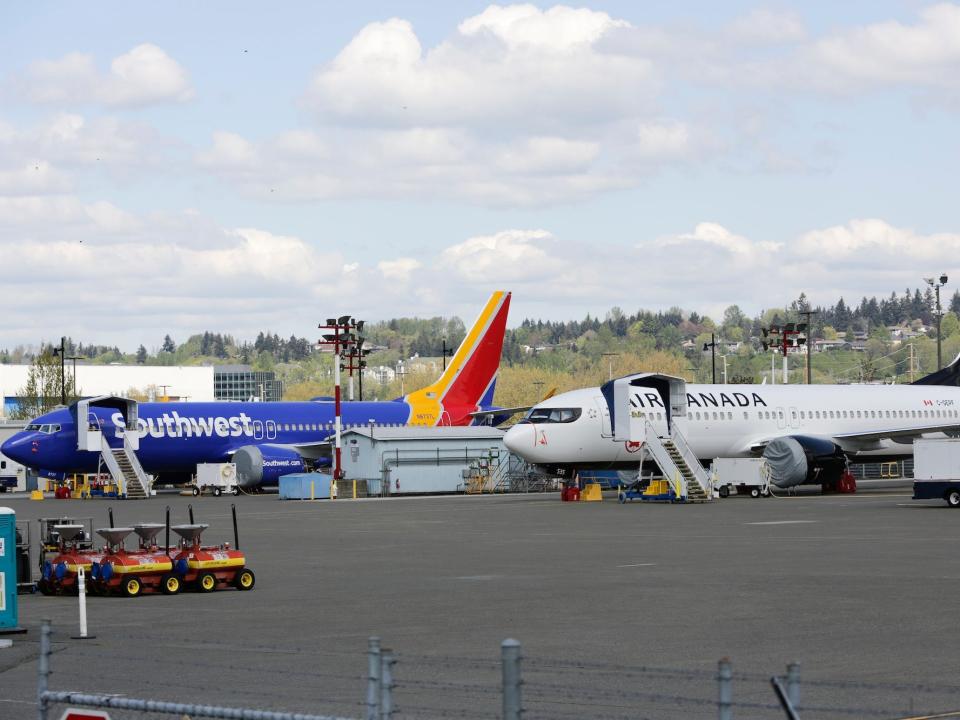 Aircraft pictured at the Boeing Renton Factory