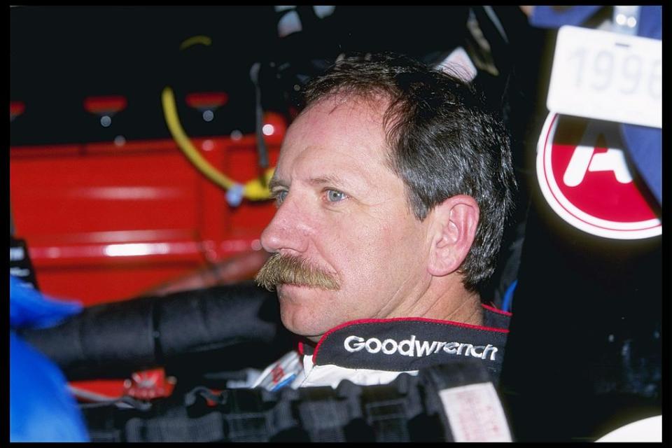 3 Apr 1996: Dale Earnhardt relaxes at the Goodyear Tire Test in Sukaza, Japan. Mandatory Credit: Allsport /Allsport