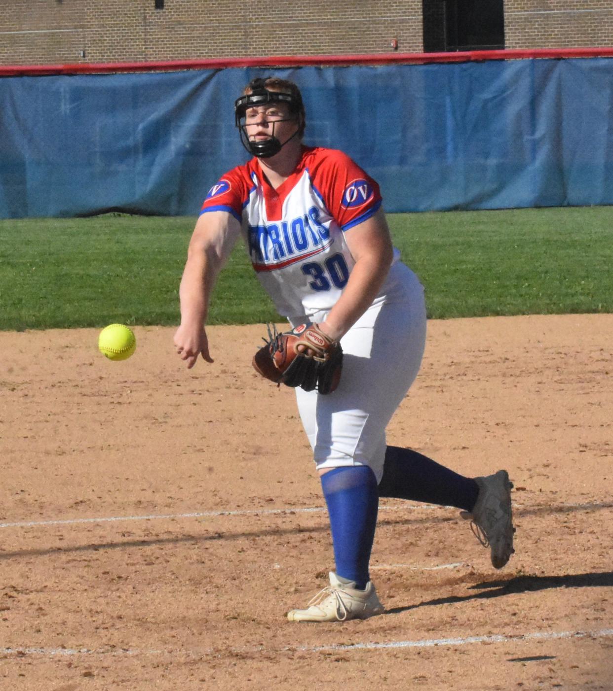 Owen Valley pitcher Abby McDonald threw a terrific game in the sectional opener, allowing just three runs on six hits.