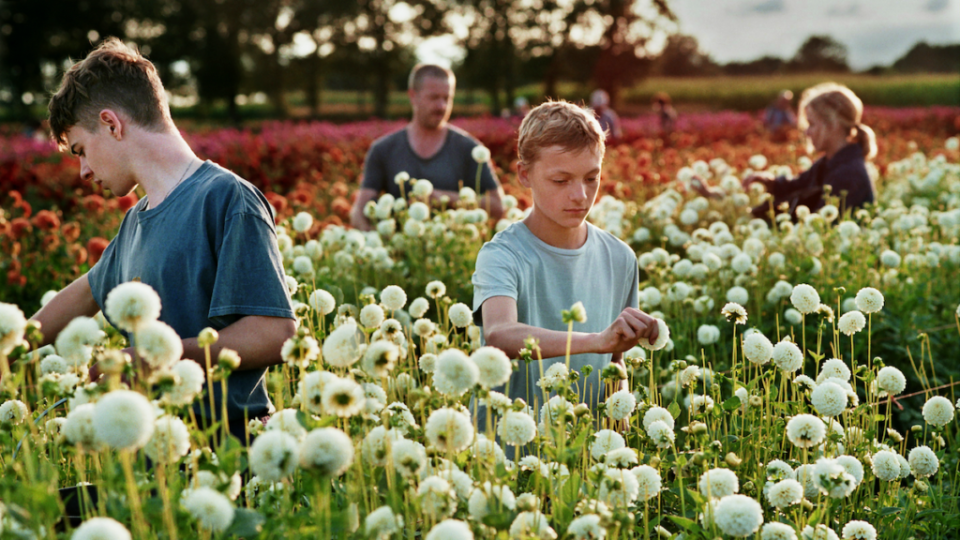 Eden Dambrine (center) in “Close” (A24)