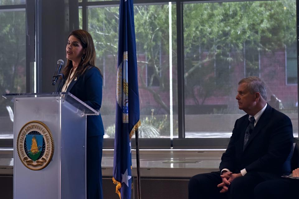 Tucson Mayor Regina Romero welcomed attendees at an event hosting U.S. Agriculture Secretary Tom Vilsack and Arizona stakeholders, at the University of Arizona campus.