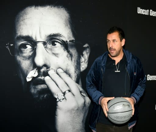 Adam Sandler arrives at the premiere of "Uncut Gems" in Hollywood -- there is Oscar buzz surrounding his performance