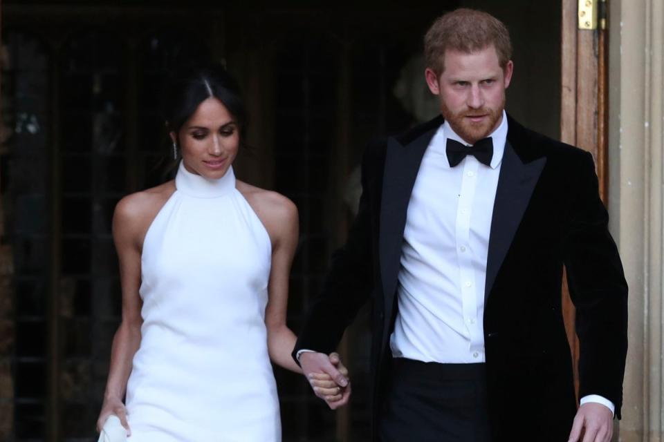 Meghan Markle and Prince Harry leave Windsor Castle after their wedding (WPA ROTA)