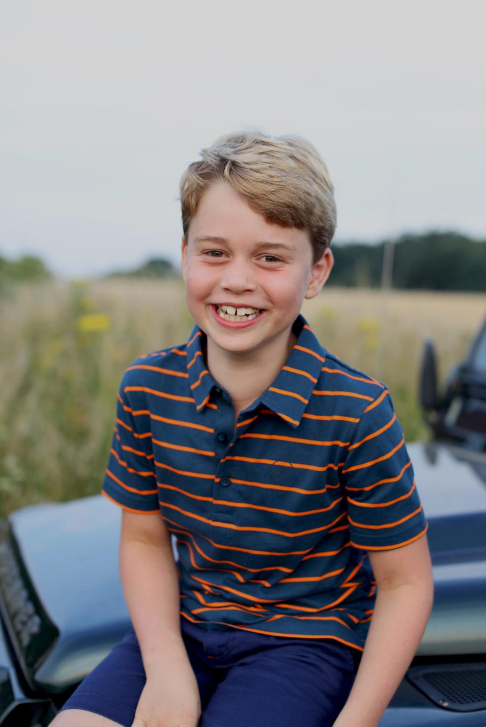 Prince George, whose eighth birthday is on Thursday, poses for a photograph taken by his mother, the Duchess of Cambridge, earlier this month in Norfolk, United Kingdom.