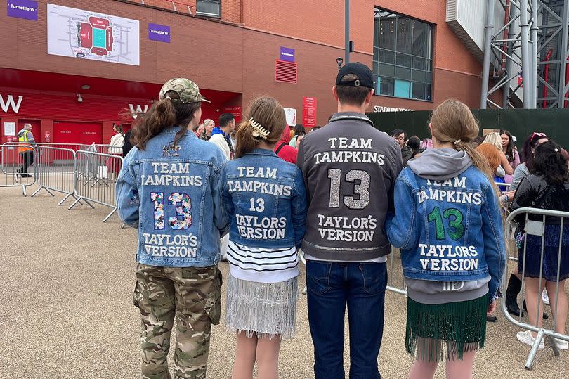 Katie, Lucy, Paddy, Emily have travelled to Anfield from Gloucestershire