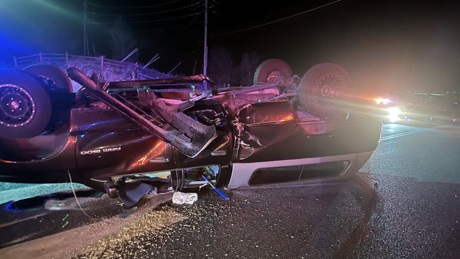 A deputy driving this truck to work at the Arapahoe County Detention Facility was hit by an alleged drunk driver.