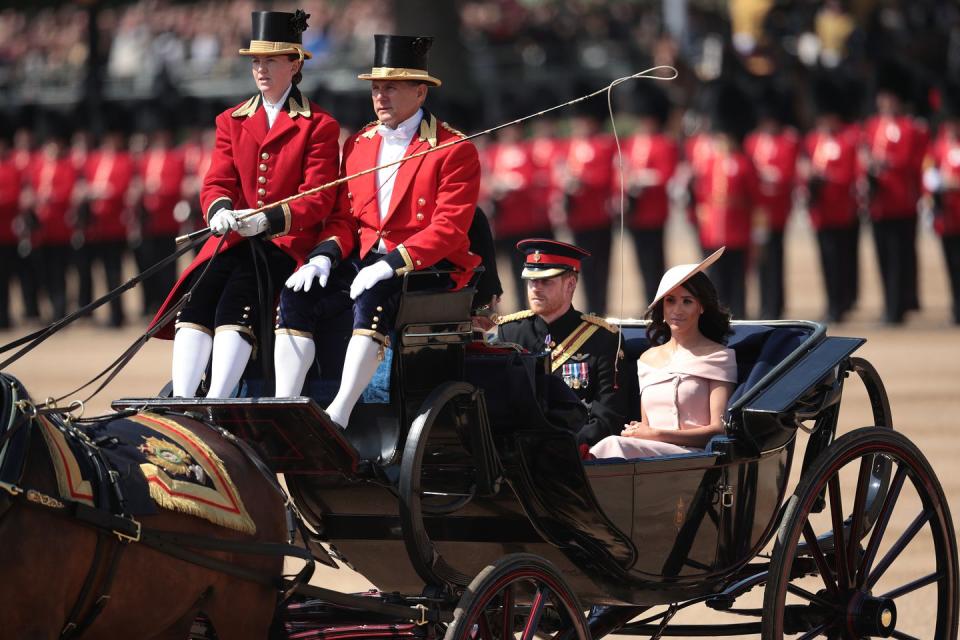 <p>Another shot of the Duke and Duchess of Sussex. </p>