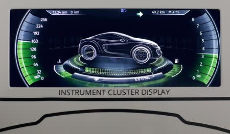 A 'SmartCore' dashboard is seen at the technical center of U.S. automotive supplier Visteon in Karlsruhe, Germany June 23, 2017. Picture taken June 23, 2017. REUTERS/Ralph Orlowski