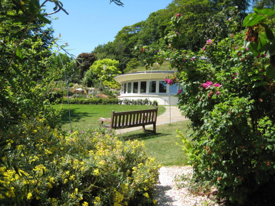 <p>Tucked away in a pretty garden overlooking St Margaret’s Bay in Kent, The <a href="http://www.pinescalyx.co.uk" rel="nofollow noopener" target="_blank" data-ylk="slk:Pines Calyx;elm:context_link;itc:0" class="link ">Pines Calyx</a> is one for couples who want a green wedding. The building - which features a grass roof and was designed with health and well-being in mind - apparently has the lowest carbon footprint of any UK venue. Surrounded by six acres of landscaped gardens, it also provides an ideal backdrop for those precious wedding photos, while the famous White Cliffs are also near by. Weddings from £1,950. [Photo: Pines Calyx]</p>