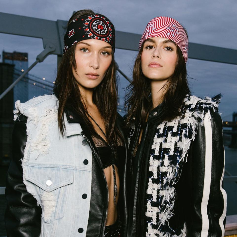 Alexander Wang puts his own spin on Americana and rock ’n’ roll with an exuberant parade of Stars and Stripes and paisley hair statements.