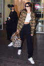 <p>Kendall Jenner and Hailey Baldwin were seen arriving in Milan for Fashion Week.</p>