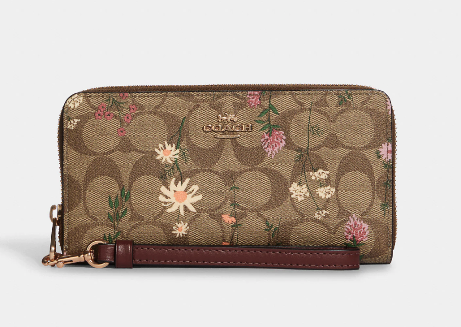 Coach, Bags, Coach Accordion Zip Wallet With Cherry Print