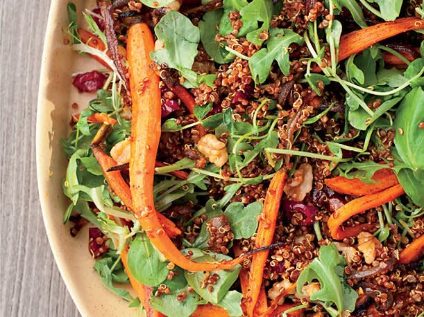 Roasted Carrot and Red Quinoa Salad