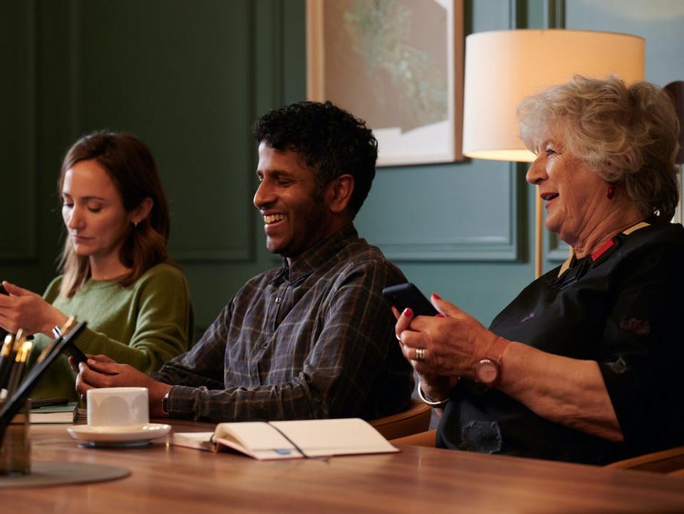 Lydia Leonard, Prasanna Puwanarajah and Maggie Steed as three of the four main agents in the show (Rob Youngson)