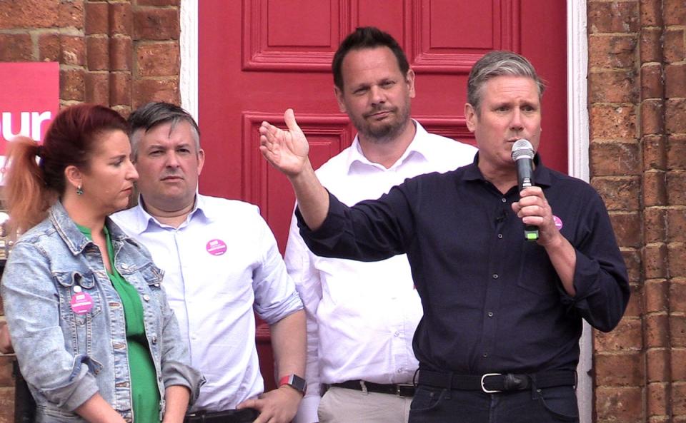 Labour leader Sir Keir Starmer told supporters in Wakefield that a victory there could herald the next Labour government (Dave Higgens/PA) (PA Wire)